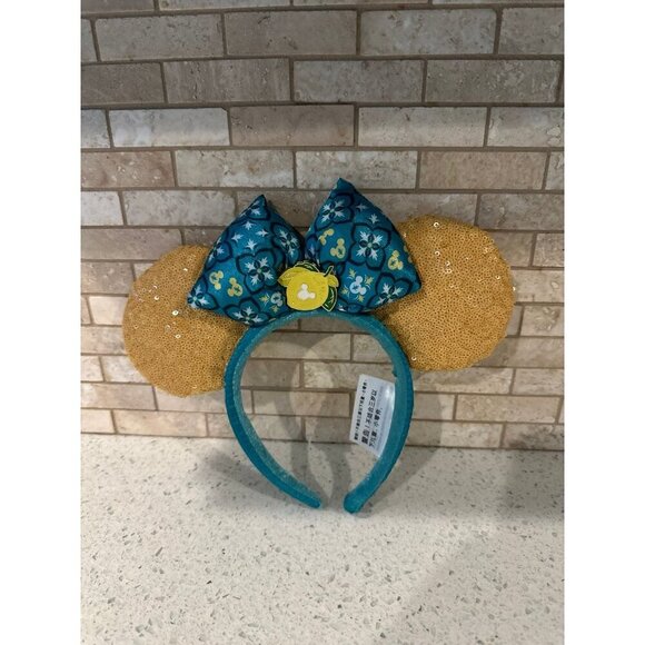 Disney Parks Epcot Saluti Limoncello Italy Minnie Mouse Ears Headband Lemon - Picture 1 of 2